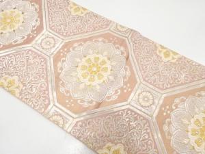 服部織物製　オリエント更紗模様織り出し　袋帯